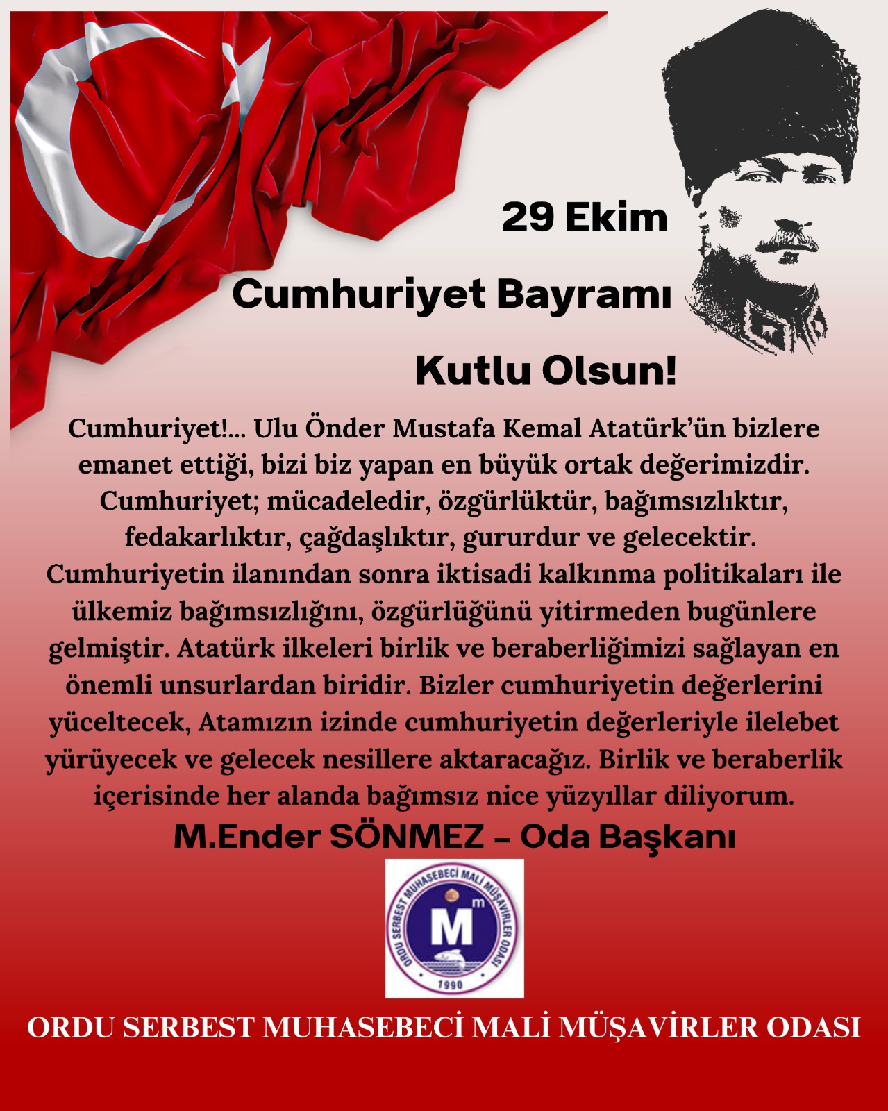 29 EKİM CUMHURİYET BAYRAMI KUTLU OLSUN...