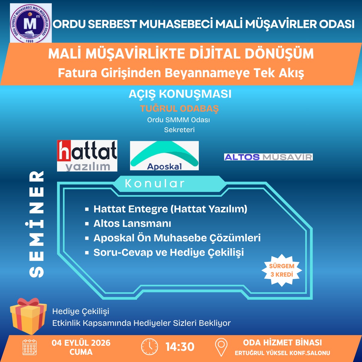 MALİ MÜŞAVİRLİKTE DİJİTAL DÖNÜŞÜM SEMİNERİ