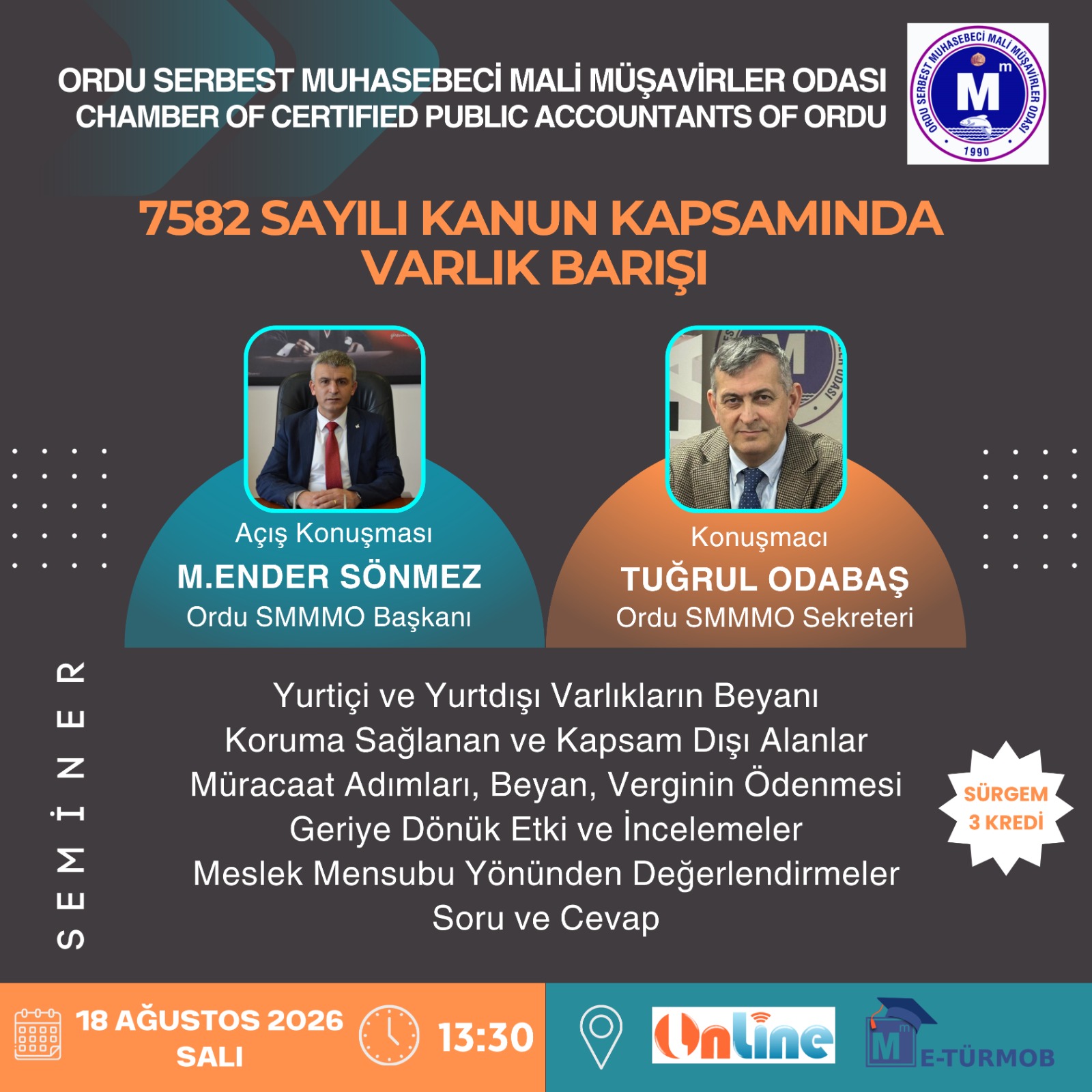 7582 SAYILI KANUN KAPSAMINDA VARLIK BARIŞI SEMİNERİ